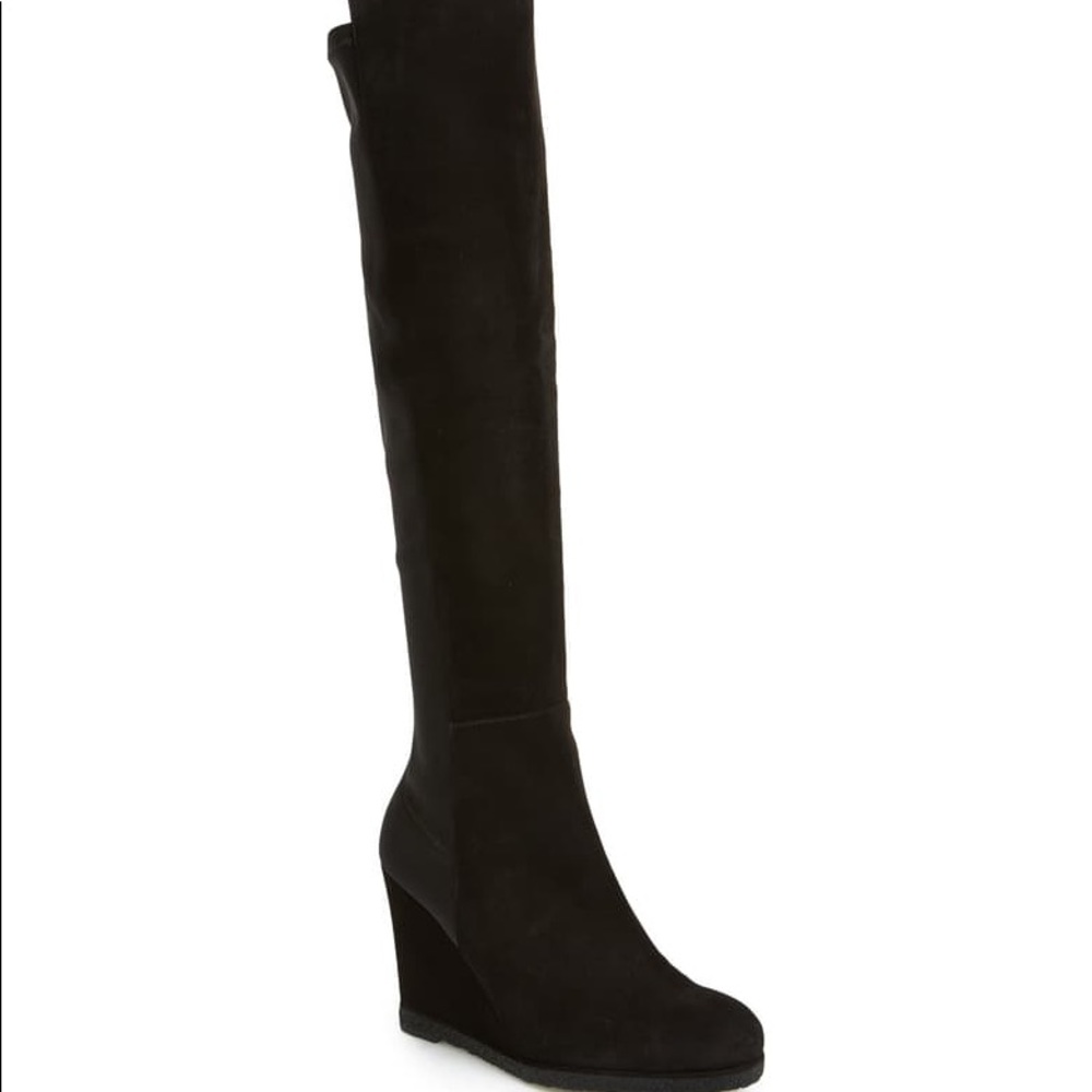 Stuart Weitzman knee high suede black boots.